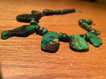 Green Jasper Chunky Necklace Gem Statement Free-formed Jewelry