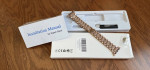 LELONG Compatible with Apple Watch Band Rose Gold w/Rhinestones