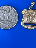 14k Police badge pendant