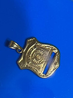 14k Police badge pendant