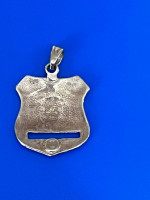 14k Police badge pendant