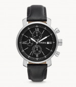 Fossil Rhett Chronograph Black Leather Watch - BQ1006 - BRAND NEW