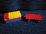 Lego Duplo Vintage Flatbed Trailer/Red Wagon