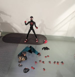 MAFEX Spider-Man (Miles Morales) Painted Action Figure - Loose, damage, please r
