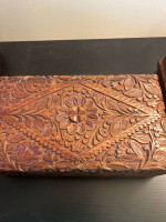Hand carved jewelry box