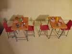 Barbie tables and chairs. Like new.