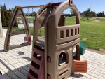 Step 2 Heavy Duty Plastic dual Swing set with slide and clubhouse