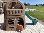 Step 2 Heavy Duty Plastic dual Swing set with slide and clubhouse