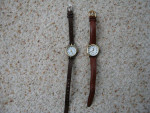 2 Watches with Brown Straps - Need Batteries