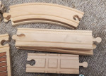 Lot 25+ Vintage Brio Wood Magnetic Thomas Train Set Tracks Crane Shark