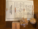 New inbox three-dimensional put together metal and wood puzzle