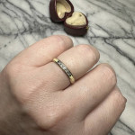 Antique 14k Gold Diamond stackable ring band