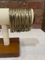 Vintage Disco 80’s Mob Wife Style Liquid Gold Braid Bracelet