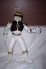 White stuffed Power Ranger