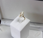 14K GOLD PEARL and DIAMOND SWIRL DESIGN RING Sz.6 LOCAL ESTATE SALE Pc