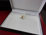 14K GOLD PEARL and DIAMOND SWIRL DESIGN RING Sz.6 LOCAL ESTATE SALE Pc