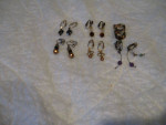 6 Pairs of Brown Tone Clip Earrings