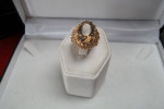 14K SOLID GOLD SMOKY TOPAZ NUGGET RING LOCAL ESTATE SALE SO BEAUTIFUL