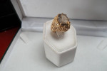 14K SOLID GOLD SMOKY TOPAZ NUGGET RING LOCAL ESTATE SALE SO BEAUTIFUL