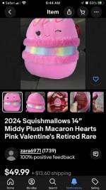 NWT Rare retired Middy Squishmallow 14”