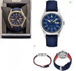 New in Box Seiko Men's Automatic 5 Sports Blue Nylon Strap Watch 39mm