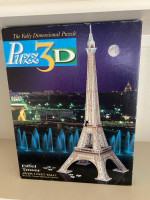 Milton Bradley/Wrebbit Inc: Puzz3D, Eiffel Tower, 40" t, 703 pieces