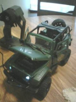 RC 1/14 Military 4 WD Jeep Nice Ready to Run