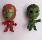 Marvel Avengers Iron Man Hulk Mini Bobble Head