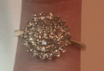 1ct cluster ring in excellent condition