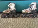 Girls Bladerunner Rollerblades Size 4. Includes Helmet