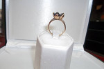 10K GOLD VINTAGE AMETHYST RING FLOWER BUD LOCAL ESTATE SALE Sz 6,3/4