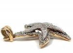 10k yellow gold starfish slide pendant features 53 single cut diamonds