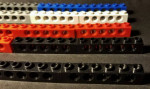 LEGO GUNINE 20 PIECES 1 X 6 W/5 HOLES MUTLI COLOR
