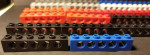 LEGO GUNINE 20 PIECES 1 X 6 W/5 HOLES MUTLI COLOR