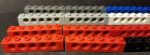 LEGO GUNINE 20 PIECES 1 X 6 W/5 HOLES MUTLI COLOR