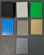 LEGO Parts 3036 Flat Plate 6 x 8pts Multi Colors 17ct.