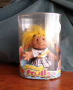 LOVE PIRATE: The Original Good Luck Troll from Denmark/Dam doll/yellow