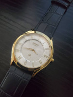 🔥NEW Seiko Slim Quartz Gold Dial Ron Index NEW Watch
