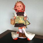 Vtg M.J Hummel GOEBEL Rubber Doll 11" Tall Tag 2 geese basket Germany