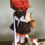 Vtg M.J Hummel GOEBEL Rubber Doll 11" Tall Tag 2 geese basket Germany