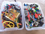 Two small totes of Construx