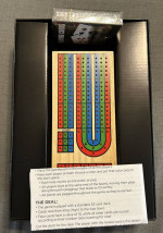 Cardinal Classic Cribbage Solid Wood Folding Game Board W/New Cards