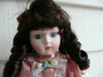 Heritage Mint 16" Porcelain Girl Doll Fully Clothed w/Metal Stand