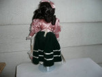 Heritage Mint 16" Porcelain Girl Doll Fully Clothed w/Metal Stand