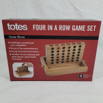 Four in a Row Wood Game Set - NEW