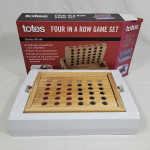 Four in a Row Wood Game Set - NEW