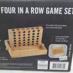 Four in a Row Wood Game Set - NEW