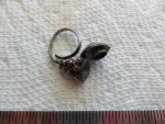 Vintage Mexican Sterling Silver and Amethyst Poison Ring