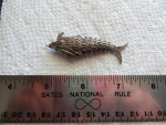Vintage Mexican Articulating Koi Fish Perfume Holder Pendant