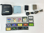 #1861 Nintendo Gameboy SP Advance Pearl Blue AGS-101 / 15 Games